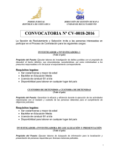 CONVOCATORIA Nº CV-0018-2016 - Poder