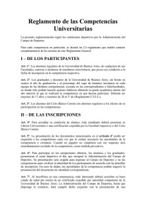 Reglamento comp. univer - Universidad de Buenos Aires