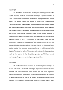 ABSTRACT This dissertation examines the teaching and learning
