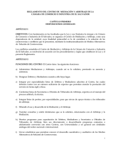 Reglamento del Centro de Mediación y Arbitraje.