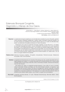Estenosis Bronquial Congénita. Diagnóstico y Manejo de Dos Casos.