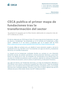 CECA publica el primer mapa de fundaciones tras la transformación