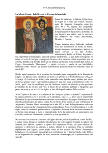 www.buscadlabelleza.org La Iglesia Copta y la belleza de la