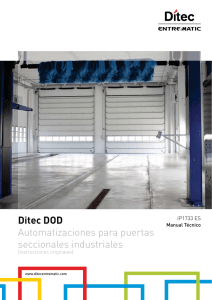 Ditec DOD Automatizaciones para puertas seccionales industriales
