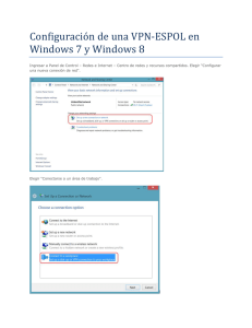 Configuración de una VPN-ESPOL en Windows 7 y Windows 8