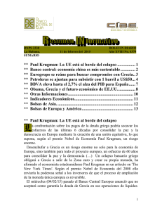 ** Paul Krugman: La UE está al borde del colapso ................. 1