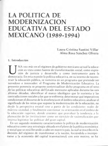 La política de modernización educativa del estado mexicano