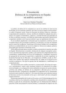 Presentación Defensa de la competencia en España