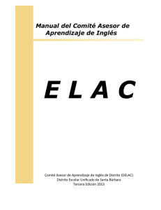 Manual del Comité Asesor de Aprendizaje de Inglés ELAC