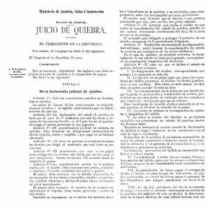 juicio de—quiebra - Congreso de la República