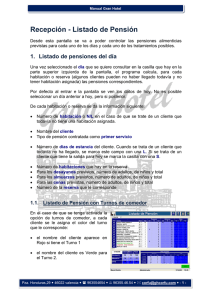 Recepción - Listado de Pensión