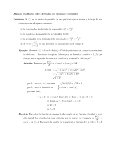 Algunos resultados sobre derivadas de funciones vectoriales