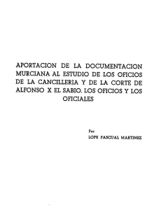 Page 1 APORTACION DE LA DOCUMENTACION MURCIANA AL