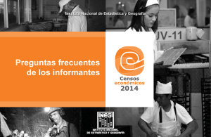 Preguntas frecuentes de los informantes Censos Económicos 2014