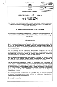 Decreto 135 del 31 de enero de 2014