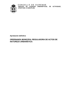 ordenanza municipal reguladora de actos de natureza urbanística