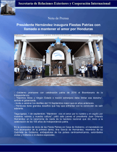 Nota de Prensa Presidente Hernández inaugura Fiestas Patrias con