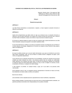 Convenio III de Ginebra relativo al Trato de los Prisioneros de Guerra
