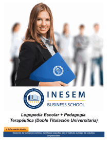 Logopedia Escolar + Pedagogía Terapéutica (Doble Titulación