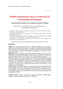 Modelo matemático para el control de la transmisión del Dengue