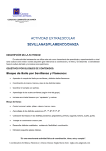 ACTIVIDAD EXTRAESCOLAR SEVILLANAS/FLAMENCO/DANZA