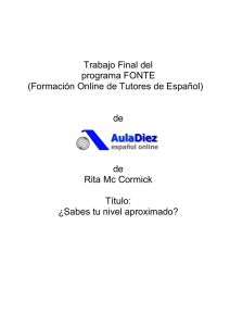 Trabajo Final del programa FONTE (Formación Online