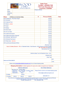 Order Form Fax/Mail - (925)606-7308 7702 Cedar Mountain Rd