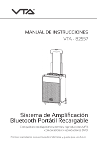 Sistema de Amplificación Bluetooth Portátil Recargable