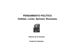 PENSAMIENTO POLÍTICO Hobbes, Locke, Spinoza, Rousseau