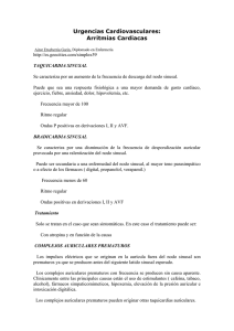 Urgencias Cardiovasculares: Arritmias Cardiacas