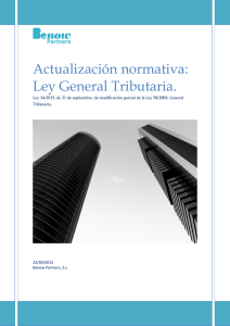 Actualización normativa: Ley General Tributaria.
