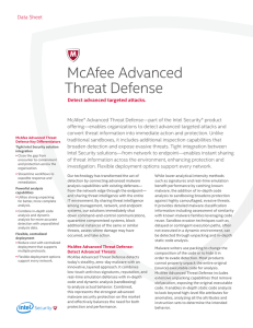 McAfee Advanced Threat Defense Ficha Técnica