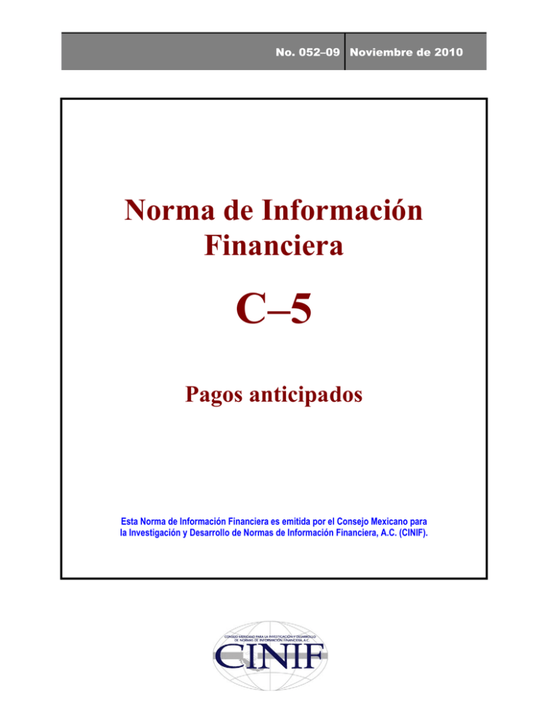 Norma De Información Financiera - Consejo Mexicano De Normas