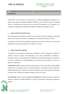 CONSEJERÍA DE EDUCACIÓN 13.- CRITERIOS PEDAGÓGICOS