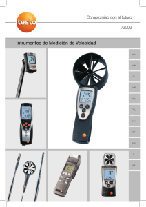 Catálogo general Instrumentos de medición de velocidad testo