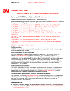 3M ESPE Dental [Indique sus datos de contacto] [Introduzca la fecha