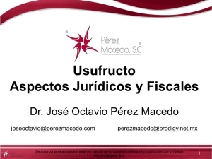 usufructo en el isr