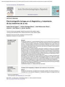 Electromiografía laríngea en el diagnóstico y tratamiento de los