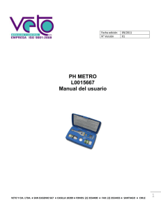 PH METRO L0015667 Manual del usuario