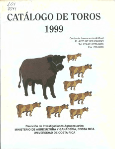 catálogo de toros - Ministerio de Agricultura y Ganadería