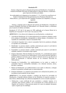Resolucion 075 - Ministerio del Poder Popular de Petróleo y