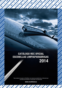 Catálogo RecOficial Escobillas 2014
