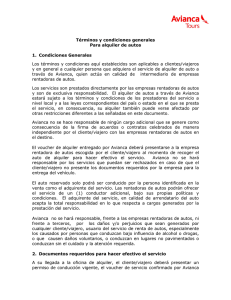 Términos y condiciones generales Para alquiler de autos