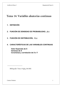 Tema 14: Variables aleatorias continuas