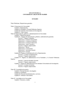 Texto refundido de los Estatutos de la Universidad Carlos III
