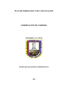 Plan de Capacitación - Gobernación de Córdoba