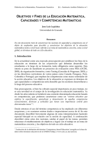 objetivos y fines de la educación matemática. capacidades y