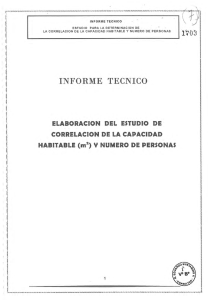 Estudio de correlación de capacidad habitable y número de personas