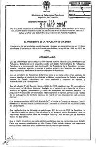 Decreto 941 de 2014, mayo 21 de 2014.