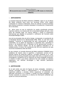 1. ANTECEDENTES La Comisión Nacional del Medio Ambiente